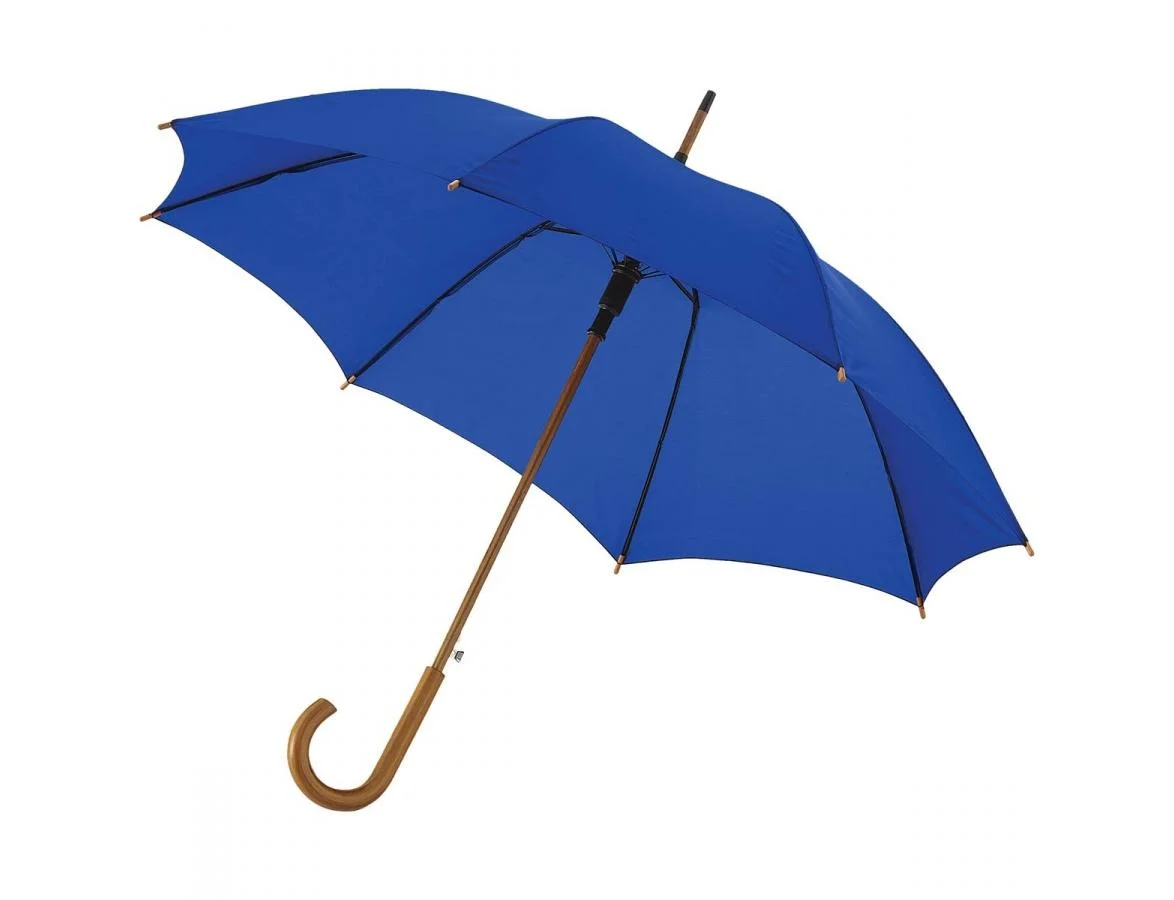 Automatic Umbrella with Curved Wooden Handle