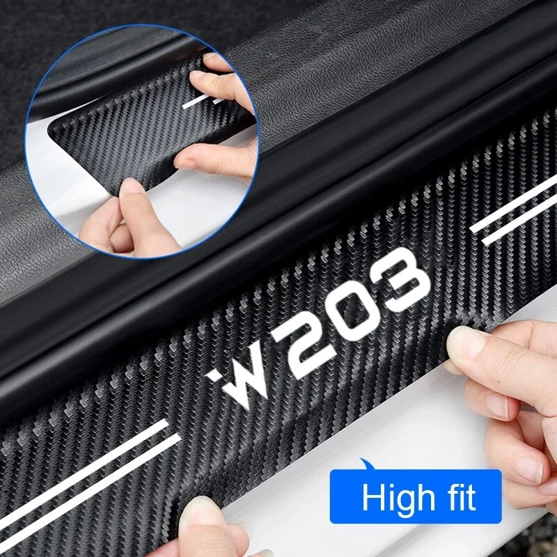 Carbon Fiber Door Sill Protectors for Mercedes-Benz Set of 4
