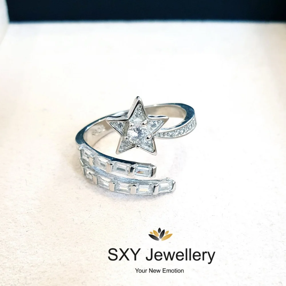 Ladies Silver Falling Ring SR3449