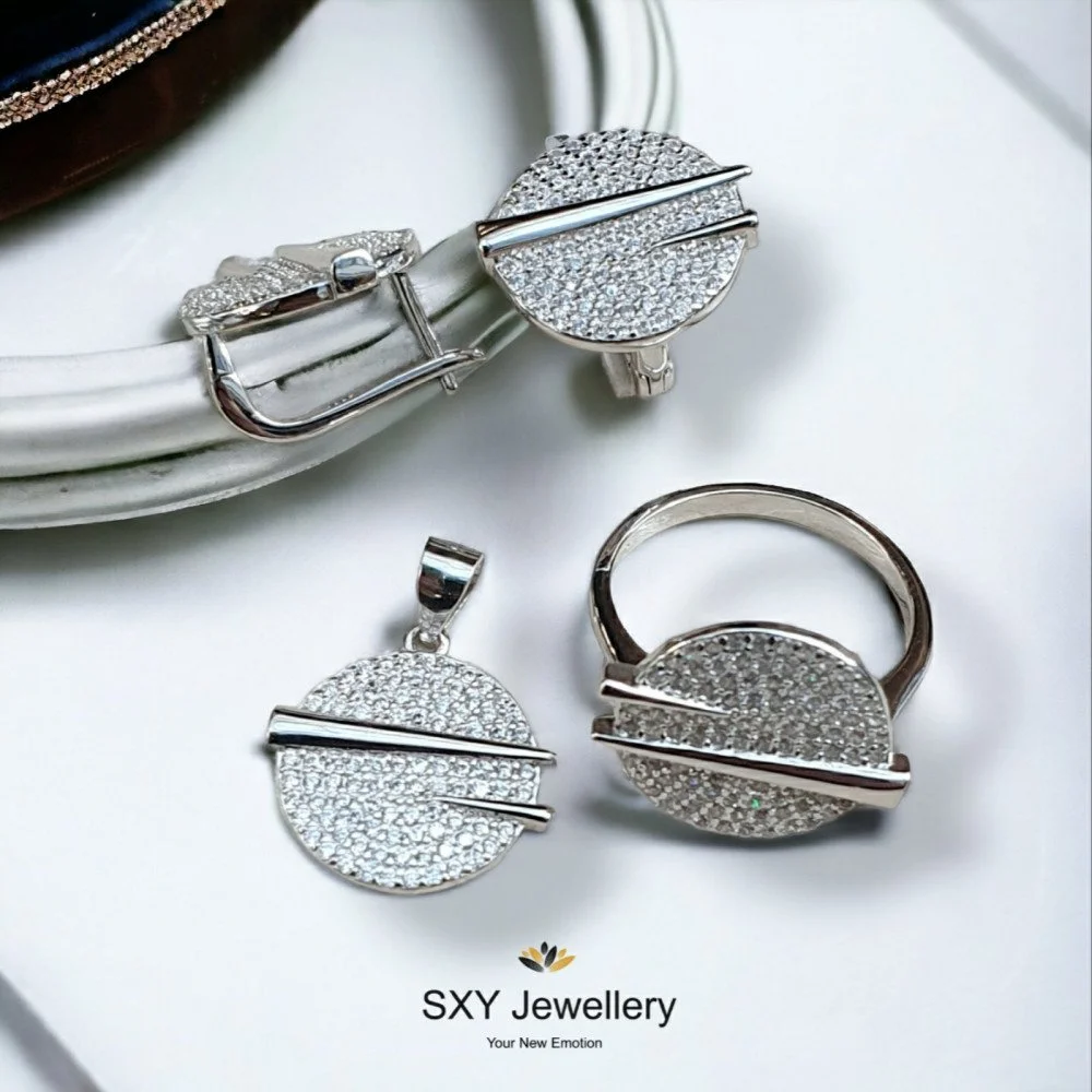 Womens Silver Jewelry Set SET14788