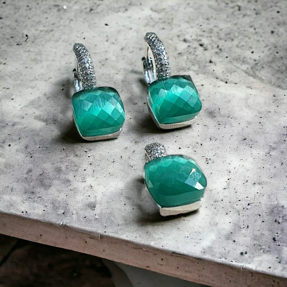 Ladies Silver Set Azure Sea SET15785