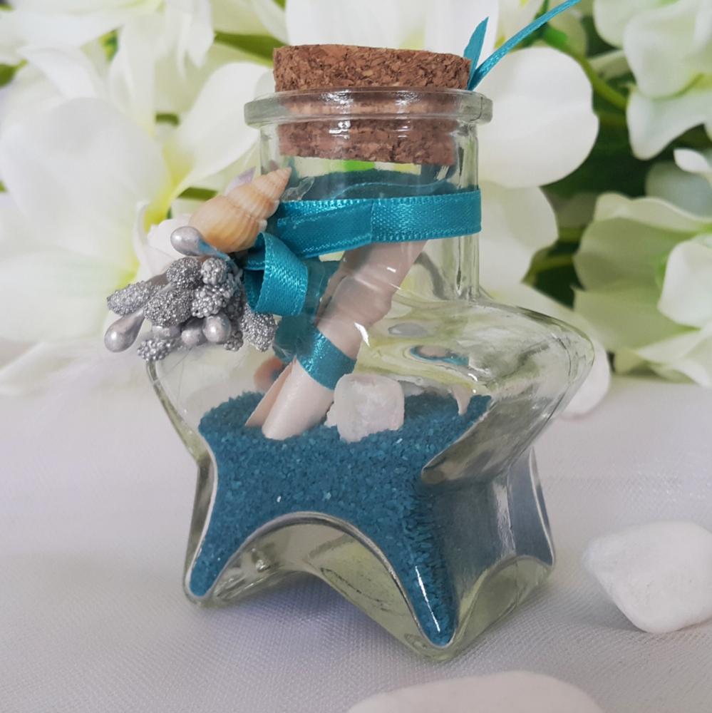 Bottle in the shape of a star - Wedding favors and boxes