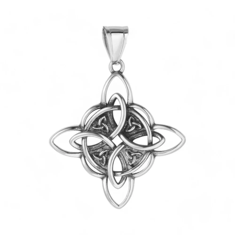 Celtic Quadruple Knot Medical Steel Mens Pendant SKP120046